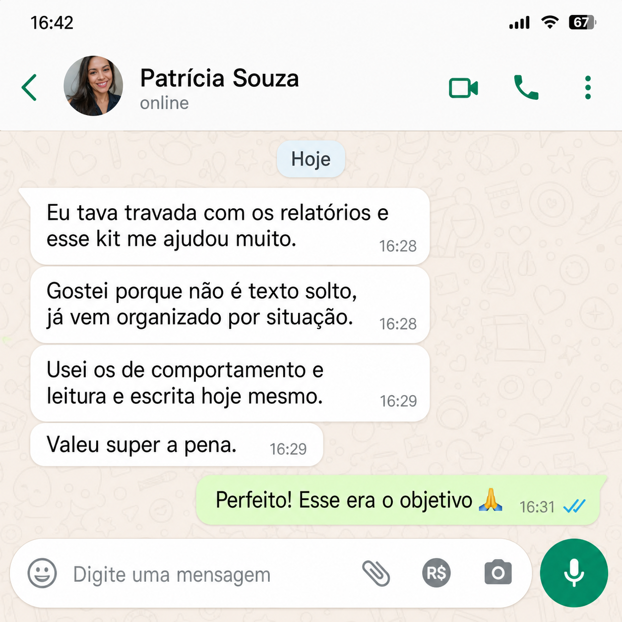Depoimento de Professora