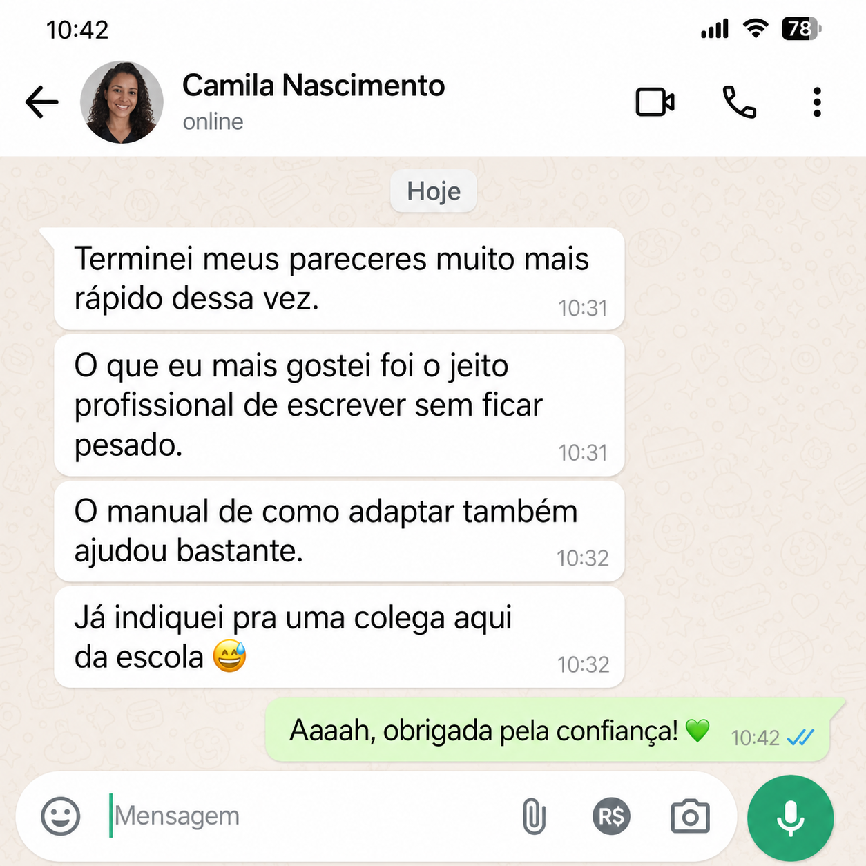 Depoimento de Professora