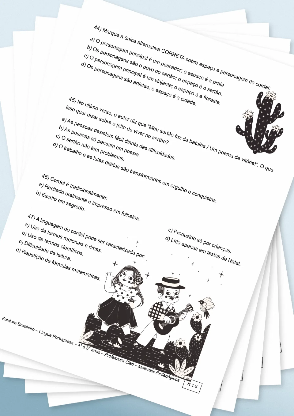Página interna com conteúdo sobre o Folclore Brasileiro